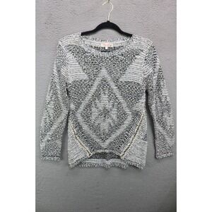 Hit List Open Knit Sequin Sweater-Size Medium-Preppy-Chains